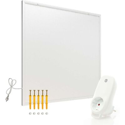 Conjunto de calefactor infrarrojo Wiltec - 290W, termostato WiFi, Blanco Conjunto de calefactor infrarrojo Wiltec - 290W, termostato WiFi, Blanco