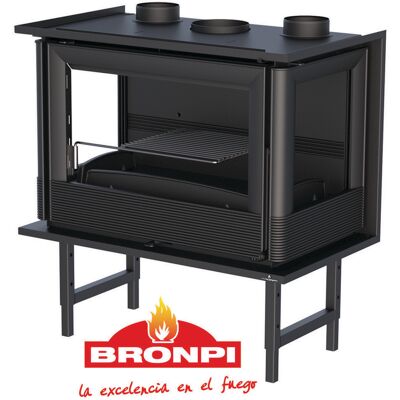 Bronpi - Bricosol Insertable De Leña Con Turbinas Modelo Paris-70- 3 Caras Vision Bronpi - Bricosol Insertable De Leña Con Turbinas Modelo Paris-70- 3 Caras Vision