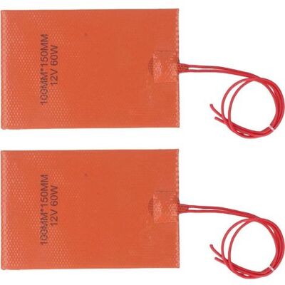 ENLENK Cojín Calefactor De Silicona 60w, 2 Piezas, Alfombra Calefactora Flexible Resistente A Altas Temperaturas, Calentamiento Rápido Hasta 200 ℃, Para Manta Eléctrica ENLENK Cojín Calefactor De Silicona 60w, 2 Piezas, Alfombra Calefactora Flexible Resistente A Altas Temperaturas, Calentamiento Rápido Hasta 200 ℃, Para Manta Eléctrica