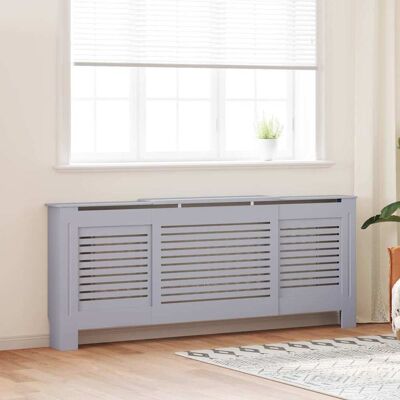 Vidaxl Cubierta Para Radiador Mdf Gris 205 Cm Vidaxl Cubierta Para Radiador Mdf Gris 205 Cm
