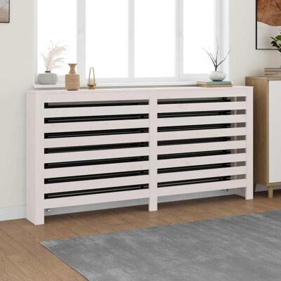 Vidaxl Cubierta De Radiador Madera Maciza De Pino Blanco 169x19x84 Cm Vidaxl Cubierta De Radiador Madera Maciza De Pino Blanco 169x19x84 Cm