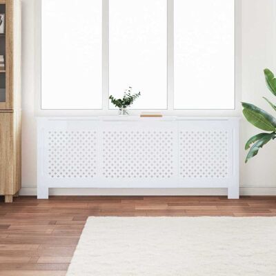 Vidaxl Cubierta Para Radiador Mdf Blanco 205 Cm Vidaxl Cubierta Para Radiador Mdf Blanco 205 Cm
