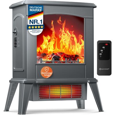 Kesser® Chimenea Led Fiero, Calefacción 2000 W, Mando - Antracita Kesser® Chimenea Led Fiero, Calefacción 2000 W, Mando - Antracita