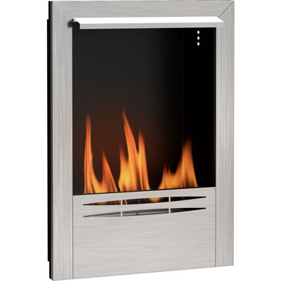 JHY DESIGN Chimenea De Etanol De Acero Inoxidable, Capacidad De 0,9 Litros, Duración De Combustión De Hasta 3,3 Horas, Color Plata. JHY DESIGN Chimenea De Etanol De Acero Inoxidable, Capacidad De 0,9 Litros, Duración De Combustión De Hasta 3,3 Horas, Color Plata.