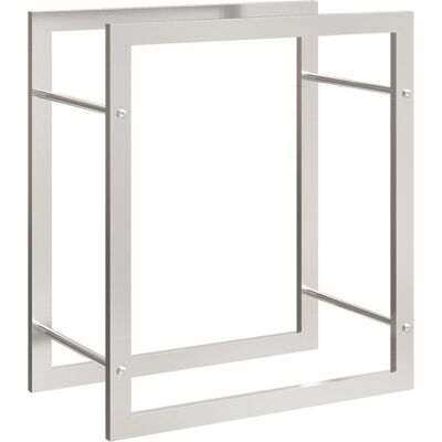 HELLOSHOP26 Leñero 50 X 28 X 56 Cm Acero Inoxidable Plata 020043716 HELLOSHOP26 Leñero 50 X 28 X 56 Cm Acero Inoxidable Plata 020043716
