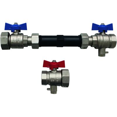 BUDERUS Schütz Set De Instalación Para Contador De Calor Niquelado, 3/4", Montaje Horizontal, 5006583 BUDERUS Schütz Set De Instalación Para Contador De Calor Niquelado, 3/4", Montaje Horizontal, 5006583