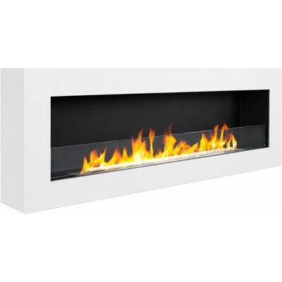 Chimenea Mural De Bioetanol Divina Fire De 120x40 Cm Con Cristal Templado Y Quemador De Acero Inoxidable De 3 Kw. Chimenea Mural De Bioetanol Divina Fire De 120x40 Cm Con Cristal Templado Y Quemador De Acero Inoxidable De 3 Kw.