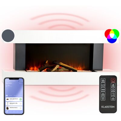 Klarstein Studio Light & Fire 1 Smart Fireplace 1000/2000w Mdf Control Wifi Klarstein Studio Light & Fire 1 Smart Fireplace 1000/2000w Mdf Control Wifi