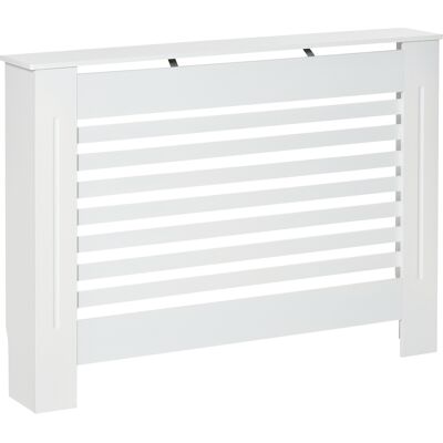 JHY DESIGN Cubierta Moderna De Madera Blanca Para Radiador, Antivuelco, 112 X 19 X 81 Cm. JHY DESIGN Cubierta Moderna De Madera Blanca Para Radiador, Antivuelco, 112 X 19 X 81 Cm.