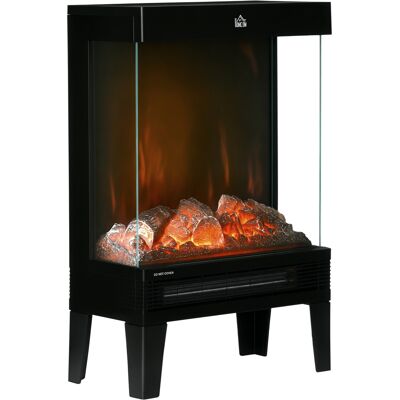 OEM Chimenea Eléctrica 1000w/2000w Calentador De Chimenea Con Llama Led Ajustable Hasta 15-20 M² 40,5x20x62 Cm Negro OEM Chimenea Eléctrica 1000w/2000w Calentador De Chimenea Con Llama Led Ajustable Hasta 15-20 M² 40,5x20x62 Cm Negro
