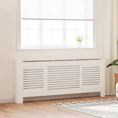 Vidaxl Cubierta Para Radiador Mdf Blanco 205 Cm Vidaxl Cubierta Para Radiador Mdf Blanco 205 Cm