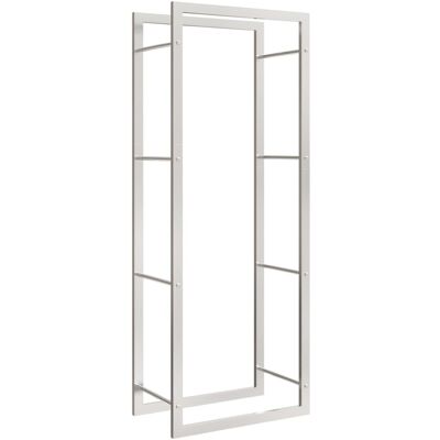 HELLOSHOP26 Leñero 50 X 28 X 132 Cm Acero Inoxidable Plata 020043715 HELLOSHOP26 Leñero 50 X 28 X 132 Cm Acero Inoxidable Plata 020043715