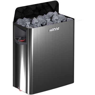 Calentador de sauna de acero negro Wall de Harvia 4,5 kW - Diseño escandinavo Calentador de sauna de acero negro Wall de Harvia 4,5 kW - Diseño escandinavo