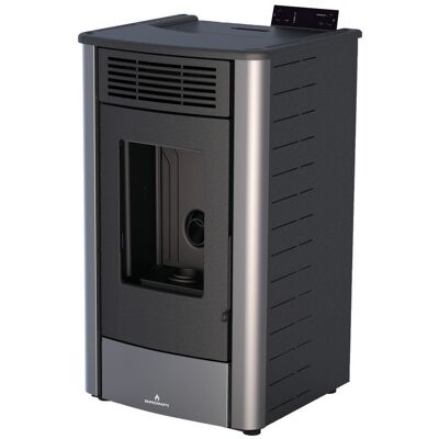 Estufa de Pellet Bronpi RITA - 9 kW, Gris, Eficiente, WiFi Estufa de Pellet Bronpi RITA - 9 kW, Gris, Eficiente, WiFi