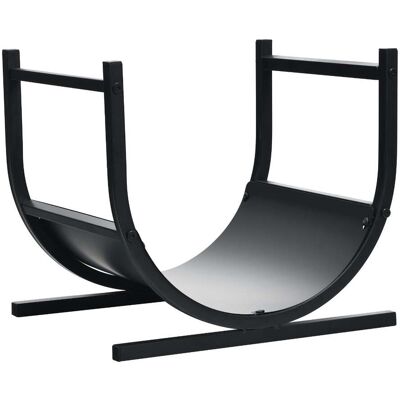 HELLOSHOP26 Leñero En Forma De U 43 X 37 X 39,5 Cm Para 30 Kg De Leña Almacenamiento Decorativo En Acero Negro 200018384 HELLOSHOP26 Leñero En Forma De U 43 X 37 X 39,5 Cm Para 30 Kg De Leña Almacenamiento Decorativo En Acero Negro 200018384