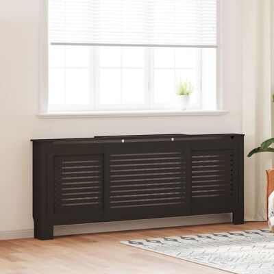 Vidaxl Cubierta Para Radiador Mdf Negro 205 Cm Vidaxl Cubierta Para Radiador Mdf Negro 205 Cm