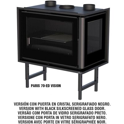 Bronpi - PARIS-70 - Cristal derecho - Doble combustión - Wood insert Bronpi - PARIS-70 - Cristal derecho - Doble combustión - Wood insert