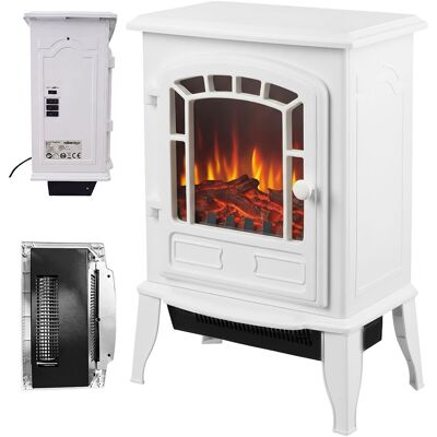 Relaxdays Chimenea Eléctrica, Efecto Llama Y Calefacción, 2 Niveles, Termostato, 56,5x39x24 Cm, Blanco Relaxdays Chimenea Eléctrica, Efecto Llama Y Calefacción, 2 Niveles, Termostato, 56,5x39x24 Cm, Blanco