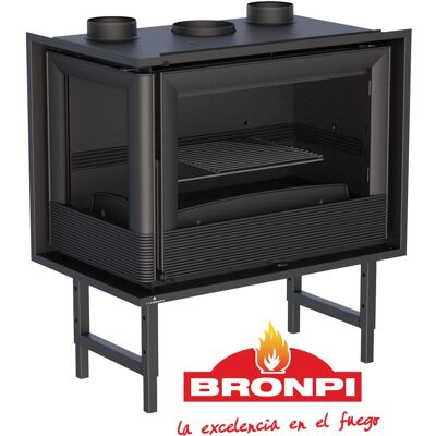 Bricosol Insertable De Leña Bronpi Con Turbinas Modelo Paris-70- Cristal Izquierdo Bricosol Insertable De Leña Bronpi Con Turbinas Modelo Paris-70- Cristal Izquierdo