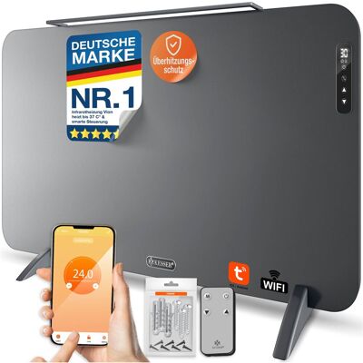 Kesser® Calefactor Infrarrojo Vion, Wifi, Toallero - 600 W, Antracita Kesser® Calefactor Infrarrojo Vion, Wifi, Toallero - 600 W, Antracita