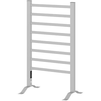 JHY DESIGN Calentador De Toallas Eléctrico, 150 W, De Pie O De Pared, 8 Barras, Temporizador De 2 A 4 Horas, 53 X 35 X 90 Cm, Plateado JHY DESIGN Calentador De Toallas Eléctrico, 150 W, De Pie O De Pared, 8 Barras, Temporizador De 2 A 4 Horas, 53 X 35 X 90 Cm, Plateado