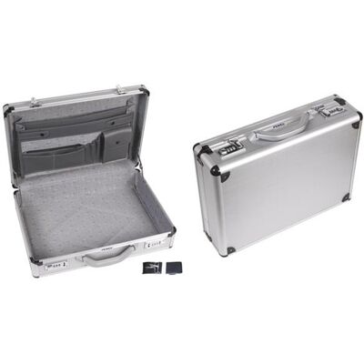 Perel Mallette Aluminium Avec Coins Renforcés - Fermeture À Chiffres - Charge Max 5kgs - 460 X 335 X 110 Mm Perel Mallette Aluminium Avec Coins Renforcés - Fermeture À Chiffres - Charge Max 5kgs - 460 X 335 X 110 Mm