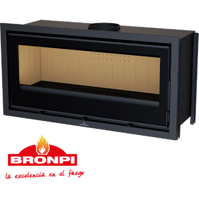 Bronpi Cairo 110 Inserto de leña - Doble combustión, Cristal limpio, 15kW Bronpi Cairo 110 Inserto de leña - Doble combustión, Cristal limpio, 15kW