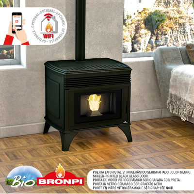 Bronpi NICOL Estufa de Pellet 7kW - Diseño Ecológico 2022 Bronpi NICOL Estufa de Pellet 7kW - Diseño Ecológico 2022