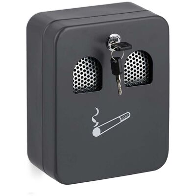 HELLOSHOP26 Cenicero De Pared Exterior Con Cerradura Práctico 30 X 15 X 10 Cm De Metal Antracita 130015001 HELLOSHOP26 Cenicero De Pared Exterior Con Cerradura Práctico 30 X 15 X 10 Cm De Metal Antracita 130015001