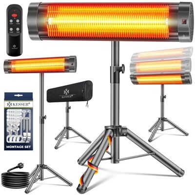 Kesser® Calefactor Infrarrojo 2500 W, Regulable En Altura - Antracita Kesser® Calefactor Infrarrojo 2500 W, Regulable En Altura - Antracita