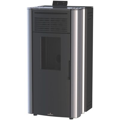 Bronpi - Estufa De Pellet Color Plata Modelo Coral-pl De 13 Kw Bronpi - Estufa De Pellet Color Plata Modelo Coral-pl De 13 Kw