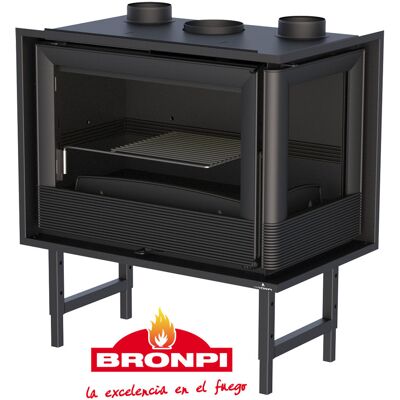 Bricosol Insertable De Leña Bronpi Con Turbinas Modelo Paris-70- Cristal Derecho Bricosol Insertable De Leña Bronpi Con Turbinas Modelo Paris-70- Cristal Derecho