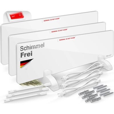 Kesser® Calefactor Infrarrojo Antimoho, 50 W - Set De 3, Blanco Kesser® Calefactor Infrarrojo Antimoho, 50 W - Set De 3, Blanco