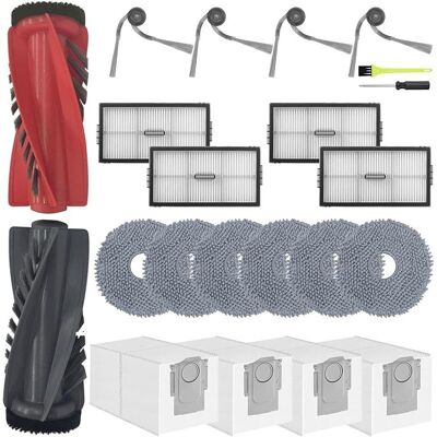 OEM Accesorios De Repuesto Para La Aspiradora Roborock Saros 10r/ Qrevo Curvx, Piezas Con 1 Cepillo Principal, 4 Bolsas Para Polvo, 4 Cepillos Laterales, 4 Filtros Hepa, 6 Almohadillas De Fregado OEM Accesorios De Repuesto Para La Aspiradora Roborock Saros 10r/ Qrevo Curvx, Piezas Con 1 Cepillo Principal, 4 Bolsas Para Polvo, 4 Cepillos Laterales, 4 Filtros Hepa, 6 Almohadillas De Fregado