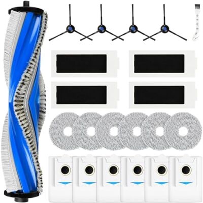 OEM 22 Accesorios Para La Aspiradora Robot Ecovacs Deebot T30s / T30s Pro: 1 Cepillo Principal, 4 Filtros Hepa, 6 Almohadillas De Fregado, 6 Bolsas Para El Polvo, 4 Cepillos Laterales, 1 Cepillo De Limpie OEM 22 Accesorios Para La Aspiradora Robot Ecovacs Deebot T30s / T30s Pro: 1 Cepillo Principal, 4 Filtros Hepa, 6 Almohadillas De Fregado, 6 Bolsas Para El Polvo, 4 Cepillos Laterales, 1 Cepillo De Limpie