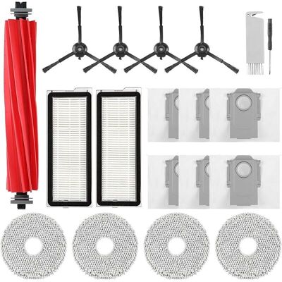 OEM Accesorios De Repuesto Para La Aspiradora Robot Roborock Q Revo S, Qrevo Pro, Qrevo Plus: 1 Cepillo Principal, 4 Cepillos Laterales, 2 Filtros Hepa, 4 Bolsas Para Polvo, 6 Bolsas Para Polvo OEM Accesorios De Repuesto Para La Aspiradora Robot Roborock Q Revo S, Qrevo Pro, Qrevo Plus: 1 Cepillo Principal, 4 Cepillos Laterales, 2 Filtros Hepa, 4 Bolsas Para Polvo, 6 Bolsas Para Polvo