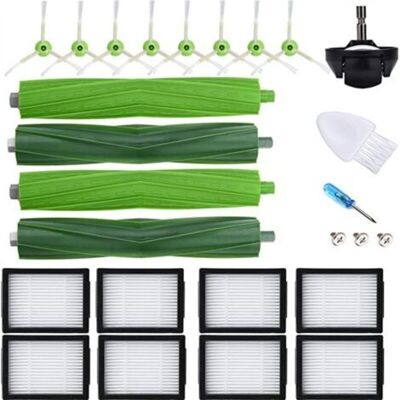 BARKBUSTERS Brosse Principale, Filtre Hepa, Brosse Latérale, Sac À Poussière, Compatible Avec Les Pièces D'Aspirateur Robot Irobot Roomba I7 I7+ I8 E5 E6 I-series BARKBUSTERS Brosse Principale, Filtre Hepa, Brosse Latérale, Sac À Poussière, Compatible Avec Les Pièces D'Aspirateur Robot Irobot Roomba I7 I7+ I8 E5 E6 I-series