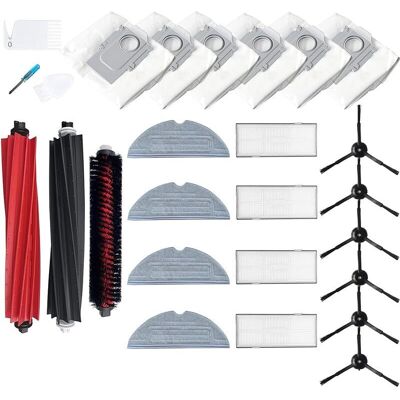 OEM Accesorios De Repuesto Compatibles Con La Aspiradora Roborock S8 Pro Ultra: 1 Cepillo Principal, 4 Filtros, 6 Cepillos Laterales, 4 Bolsas Para El Polvo (no Compatible Con La S8 Maxv Ultra) OEM Accesorios De Repuesto Compatibles Con La Aspiradora Roborock S8 Pro Ultra: 1 Cepillo Principal, 4 Filtros, 6 Cepillos Laterales, 4 Bolsas Para El Polvo (no Compatible Con La S8 Maxv Ultra)
