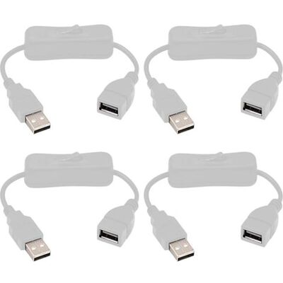 OEM Cable Usb Macho A Hembra De 4 Piezas Con Interruptor De Encendido/apagado, Blanco, Cable De Extensión Usb De 35 Cm Con Interruptor De Encendido/apagado, Para Grabadora De Salpicadero, Lámpara De Escri OEM Cable Usb Macho A Hembra De 4 Piezas Con Interruptor De Encendido/apagado, Blanco, Cable De Extensión Usb De 35 Cm Con Interruptor De Encendido/apagado, Para Grabadora De Salpicadero, Lámpara De Escri