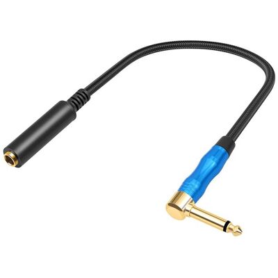 OEM Cable De Audio Estéreo Trs Macho A Hembra De 6,35 Mm En Ángulo Recto Para Guitarra, Extensión De Amplificador, Auriculares, 0,3 M OEM Cable De Audio Estéreo Trs Macho A Hembra De 6,35 Mm En Ángulo Recto Para Guitarra, Extensión De Amplificador, Auriculares, 0,3 M
