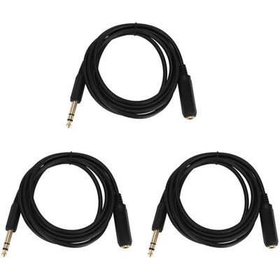 OEM Adecuado Para Cable De Audio Estéreo Macho De 3 X 6,35 Mm (1/4 De Pulgada) A Hembra De 6,35 Mm (1/4 De Pulgada), Cables De Audio Estéreo Chapados En Oro, Cables De Extensión, 6 OEM Adecuado Para Cable De Audio Estéreo Macho De 3 X 6,35 Mm (1/4 De Pulgada) A Hembra De 6,35 Mm (1/4 De Pulgada), Cables De Audio Estéreo Chapados En Oro, Cables De Extensión, 6