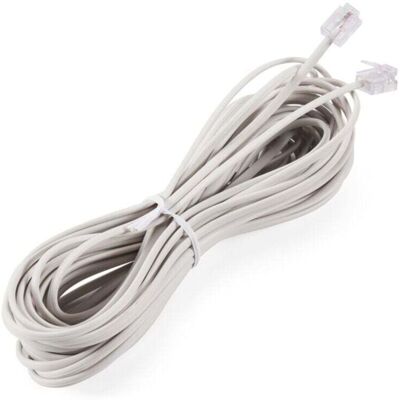 OEM Cable De Extensión Telefónica Rj11 Blanco De 10 Metros (1 Unidad) -crezuo OEM Cable De Extensión Telefónica Rj11 Blanco De 10 Metros (1 Unidad) -crezuo