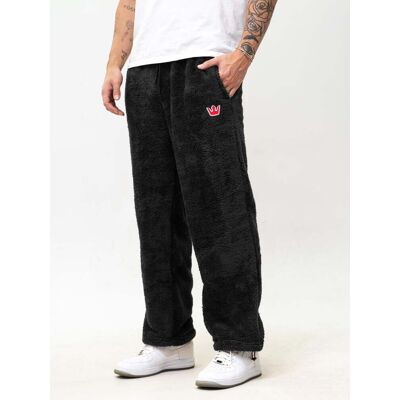 OEM Pantalones Deportivos Holgados De Sherpa Negros Para Hombre Jigga Wear Teddy Simple Crown, Talla M OEM Pantalones Deportivos Holgados De Sherpa Negros Para Hombre Jigga Wear Teddy Simple Crown, Talla M