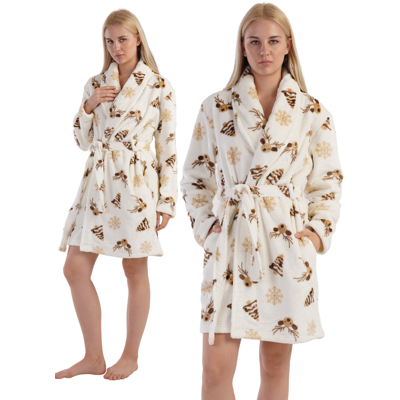 OEM Bata De Baño De Mujer Con Estampado De Reno De Peluche, Regalo De Navidad, Talla S OEM Bata De Baño De Mujer Con Estampado De Reno De Peluche, Regalo De Navidad, Talla S