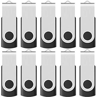 OEM Paquete De 10 Memorias Usb De 16 Gb, Usb 2.0, Giratorias, Con Led, Negras, Para Ordenador Y Colegio. OEM Paquete De 10 Memorias Usb De 16 Gb, Usb 2.0, Giratorias, Con Led, Negras, Para Ordenador Y Colegio.
