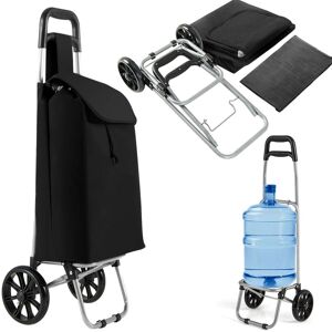 NORTHIX Carrito De Compra Plegable Con Bolsa Desmontable De 35 L, Color Negro NORTHIX Carrito De Compra Plegable Con Bolsa Desmontable De 35 L, Color Negro