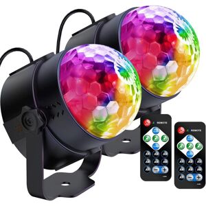 GOTRAYS Bola De Discoteca, Iluminación Para Fiestas, Paquete De 2 Luces Giratorias De Bola De Discoteca, Luces De Escenario De Fiesta De 7 Colores Rgb Con Control Remoto, Bola De Espejos Para Discoteca, Fiest GOTRAYS Bola De Discoteca, Iluminación Para Fiestas, Paquete De 2 Luces Giratorias De Bola De Discoteca, Luces De Escenario De Fiesta De 7 Colores Rgb Con Control Remoto, Bola De Espejos Para Discoteca, Fiest