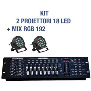 TRADE SHOP TRAESIO Trade Shop - Kit Par Led Rgb Foco 36 Led Estroboscópico Programable Dmx + Mezclador 192 - TRADE SHOP TRAESIO Trade Shop - Kit Par Led Rgb Foco 36 Led Estroboscópico Programable Dmx + Mezclador 192 -