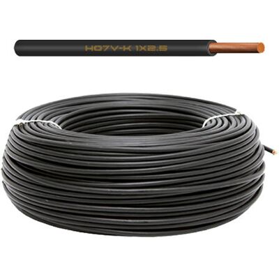 EUROBRIC 100m Unipolar H07v-k 2,5mm2 Negro EUROBRIC 100m Unipolar H07v-k 2,5mm2 Negro