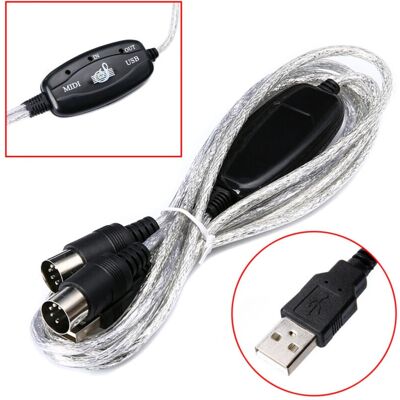 TRADE SHOP TRAESIO Trade Shop - Cavo Usb Interfaccia Midi Adattatore In Out Pc Audio Tastiera/expander - TRADE SHOP TRAESIO Trade Shop - Cavo Usb Interfaccia Midi Adattatore In Out Pc Audio Tastiera/expander -